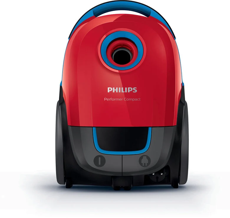 Philips Performer Compact Aspirapolvere con sacco, 900 W, cattura il 99,9% della polvere