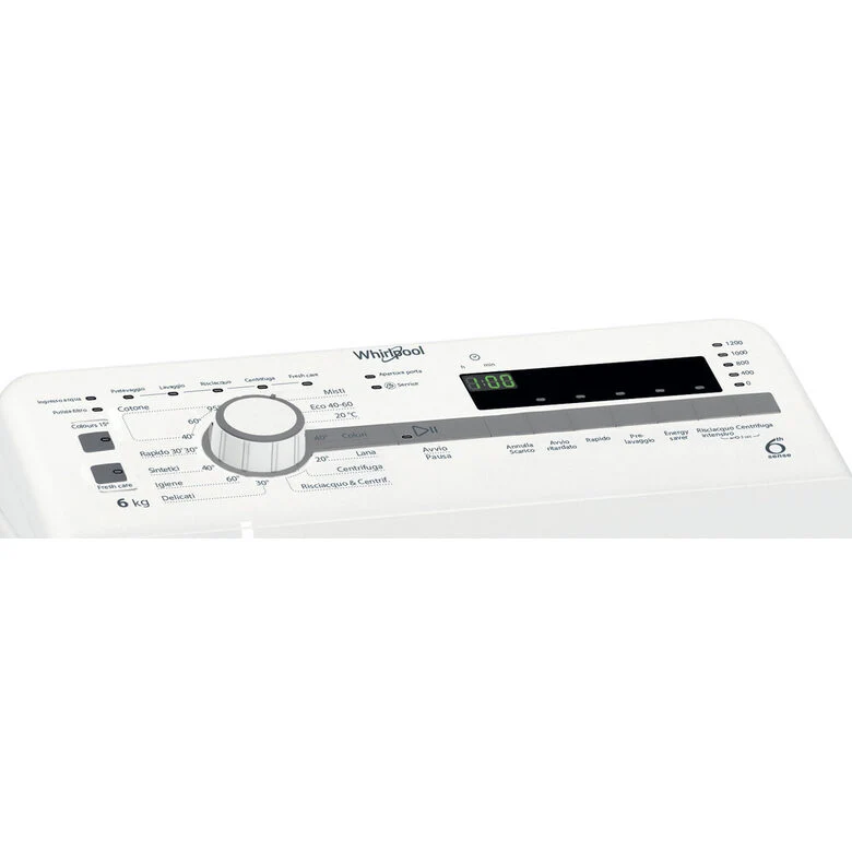 Whirlpool TDLR 6230S IT/N lavatrice Caricamento dall'alto 6 kg 1200 Giri/min D Bianco