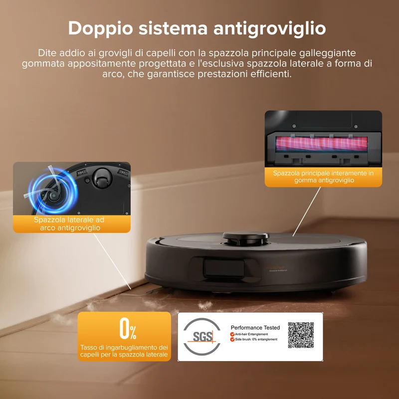 Roborock QV 35S Robot aspirapolvere con stazione multifunzionale