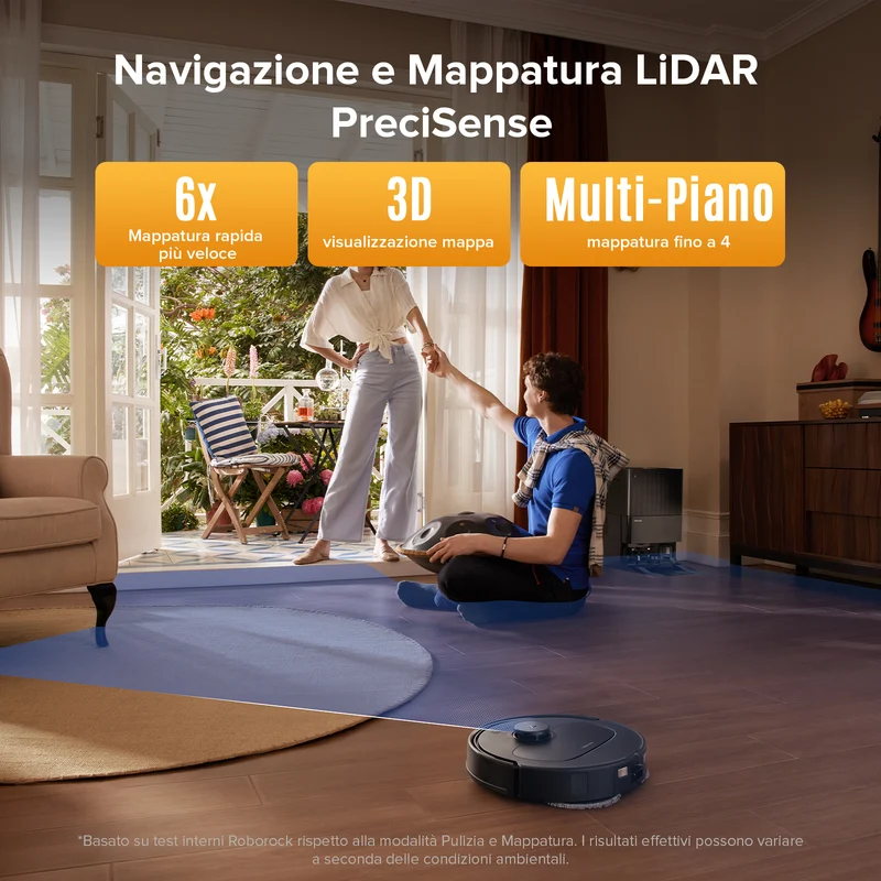 Roborock QV 35S Robot aspirapolvere con stazione multifunzionale
