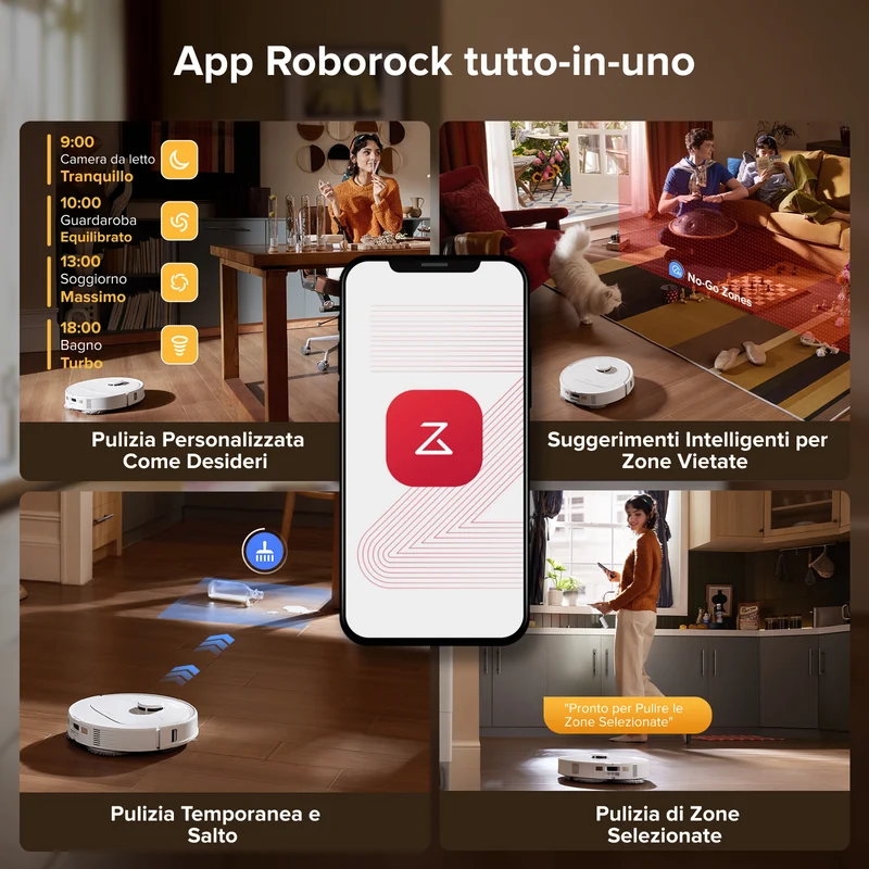 Roborock QV 35S Robot aspirapolvere con stazione multifunzionale