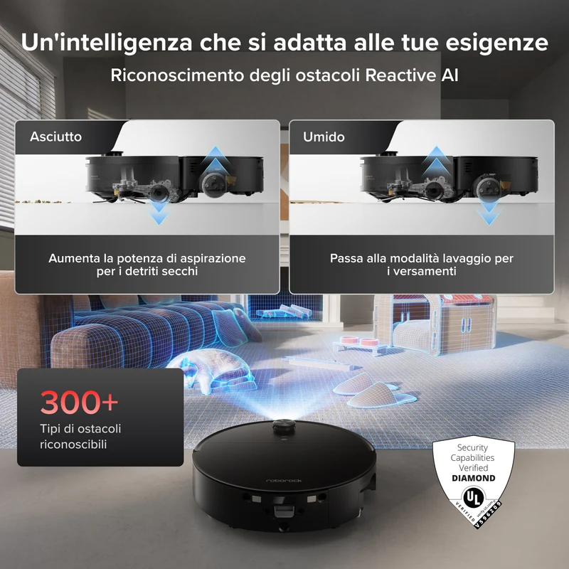 Roborock Saros 20 Flow Complete - Sistema di pulizia automatica pressurizzata SpiraFlow™ 2.0