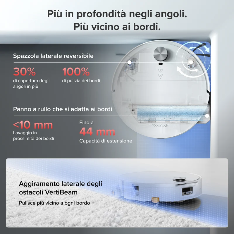 Roborock Saros 20 Flow Complete - Sistema di pulizia automatica pressurizzata SpiraFlow™ 2.0