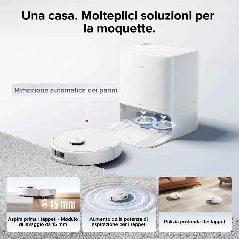 Robot aspirapolvere Roborock Qrevo 2 Pro Set con rimozione automatica dei panni