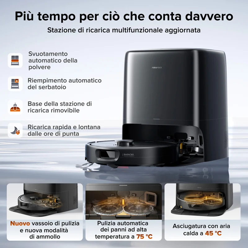 Robot aspirapolvere Roborock Qrevo 2 Pro Set con rimozione automatica dei panni