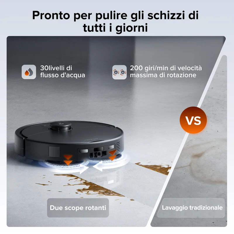 Robot aspirapolvere Roborock Qrevo 2 Pro Set con rimozione automatica dei panni