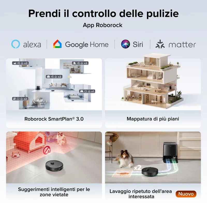 Robot aspirapolvere Roborock Qrevo 2 Pro Set con rimozione automatica dei panni