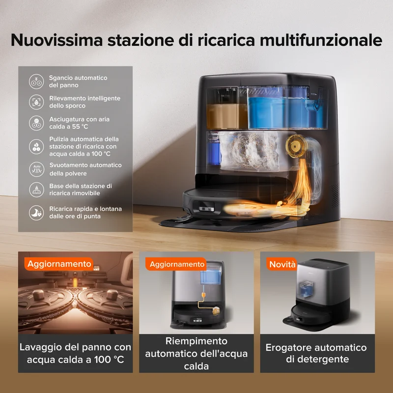 1- Roborock Saros 20 Neo robot aspirapolvere