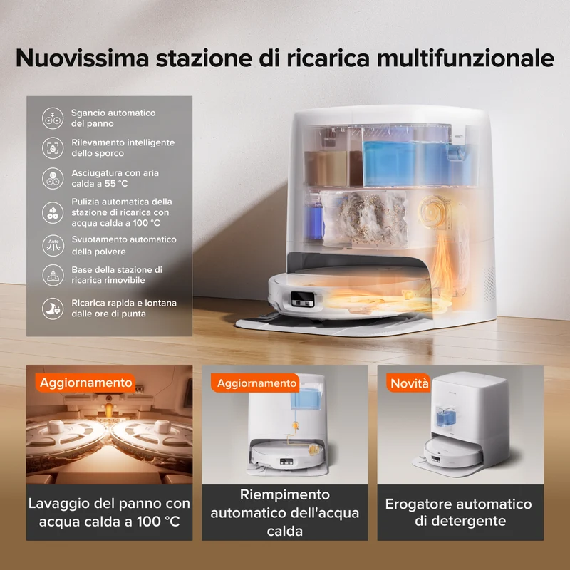 1- Roborock Saros 20 Neo robot aspirapolvere