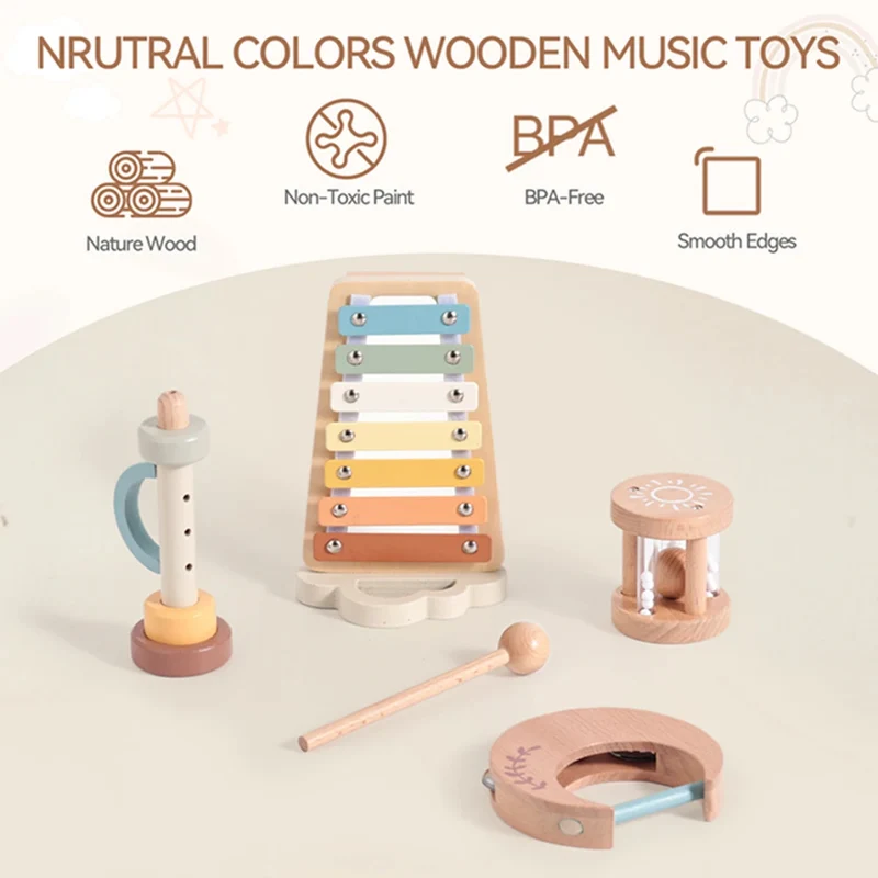 Wooden Baby Music Toy Set