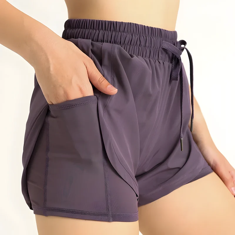 High Waist Three Quarter Workout Shorts