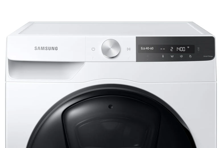 Samsung WW90T754DBT Lavatrice 9kg UltraWash Ai Control Libera installazione Caricamento frontale 1400 Giri/min Nero, Bianco A