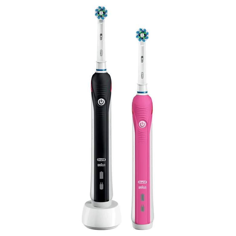Oral-B PRO 2 2950N CrossAction Adulto Spazzolino rotante-oscillante Rosa, Nero