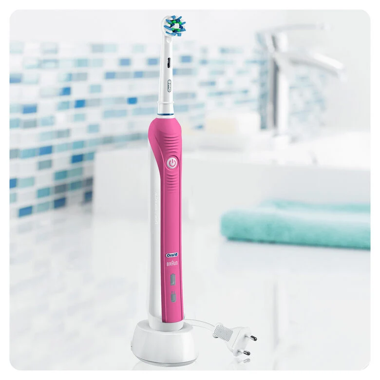 Oral-B PRO 2 2950N CrossAction Adulto Spazzolino rotante-oscillante Rosa, Nero