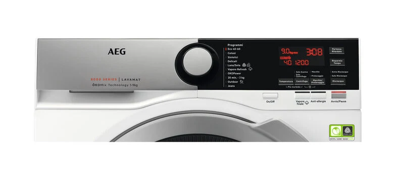 AEG L8FEE94SG lavatrice Caricamento frontale 9 kg 1400 Giri/min A Argento