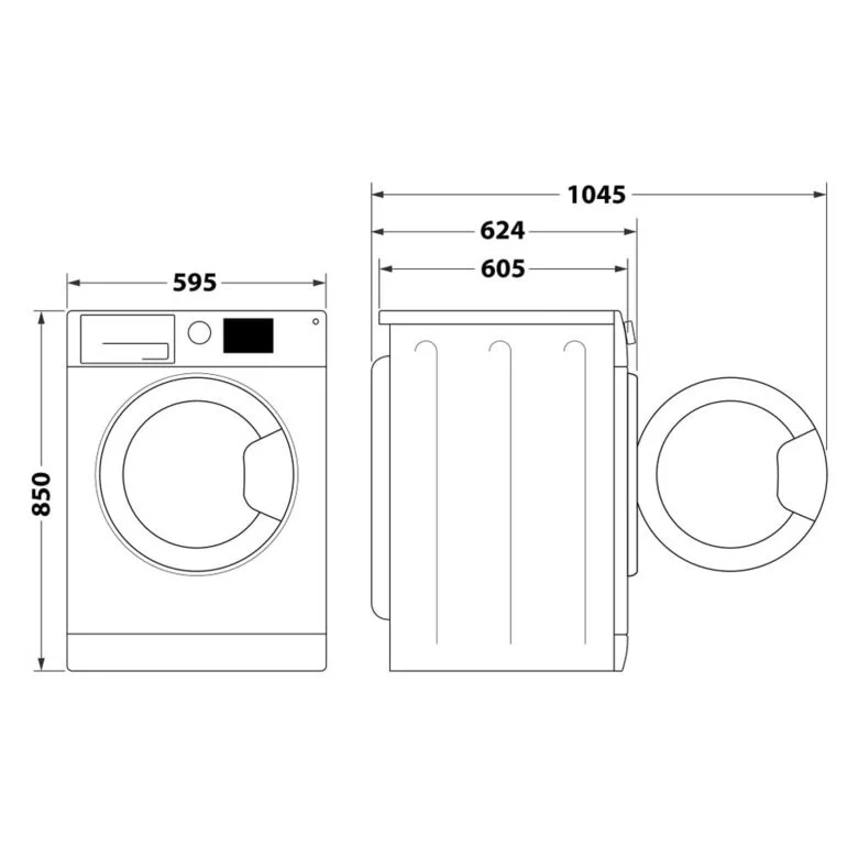 Hotpoint NBT 1046 WDA IT lavatrice Caricamento frontale 10 kg 1351 Giri/min A Bianco