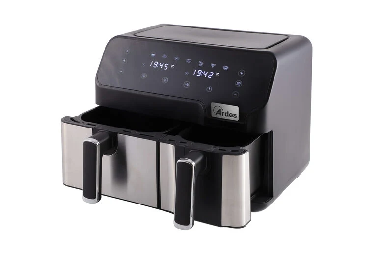 Ardes ARFRYA03D friggitrice Doppia 9 L Indipendente Friggitrice ad aria calda Nero, Acciaio inossidabile