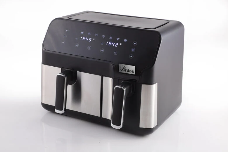 Ardes ARFRYA03D friggitrice Doppia 9 L Indipendente Friggitrice ad aria calda Nero, Acciaio inossidabile
