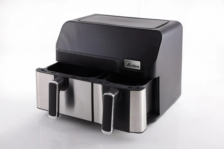 Ardes ARFRYA03D friggitrice Doppia 9 L Indipendente Friggitrice ad aria calda Nero, Acciaio inossidabile