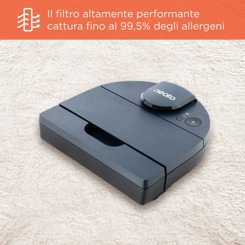Neato Robotics D8 Aspirapolvere Robot capacità del contenitore raccogli polvere 0,7 L Indaco