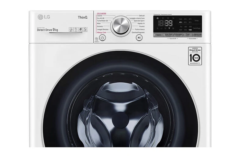 LG F4WV709S1E Lavatrice Intelligente AIDD 9kg Vapore TurboWash 360 1400 Giri/min Carica frontale Classe A