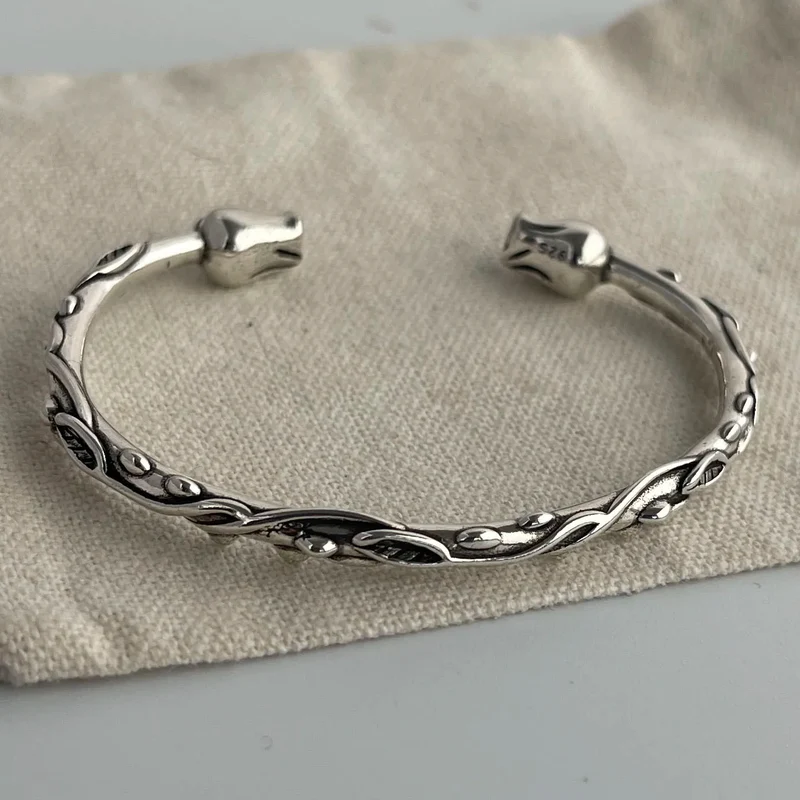 Thorn Rose Cuff Bracelet