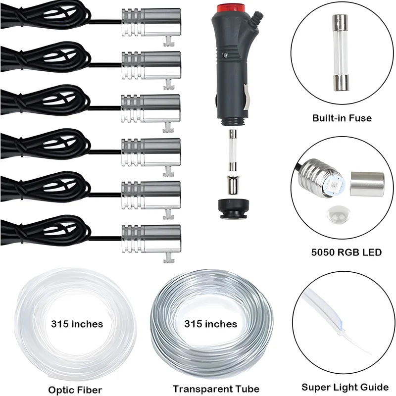 RGB Car Fiber-Optic Light Kit