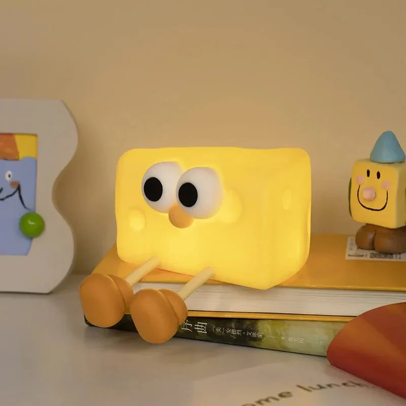 Silicone Cheese Small Night Lamp Cute Home Decor