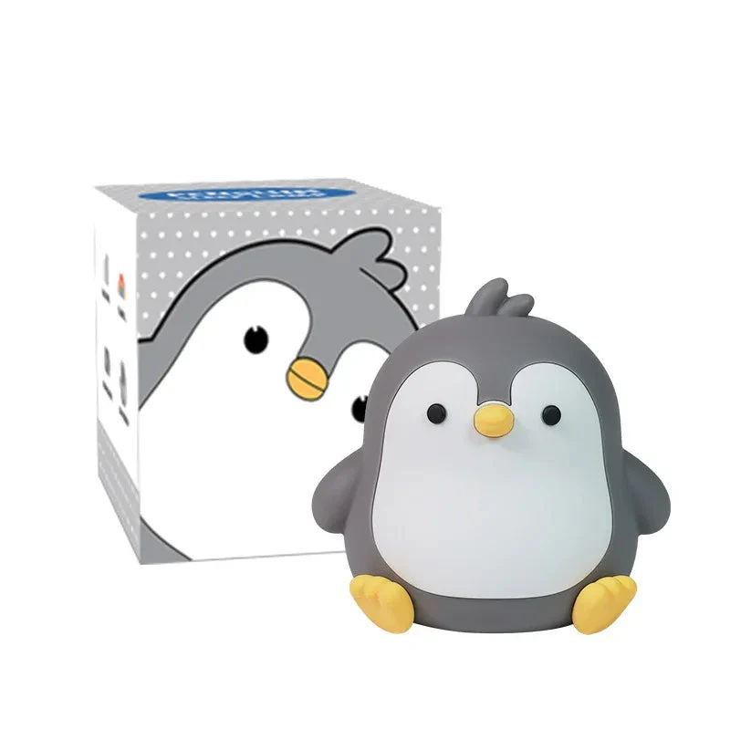 Baby Penguin Small Night Bedroom Bedside Silicone Pat Table Lamp