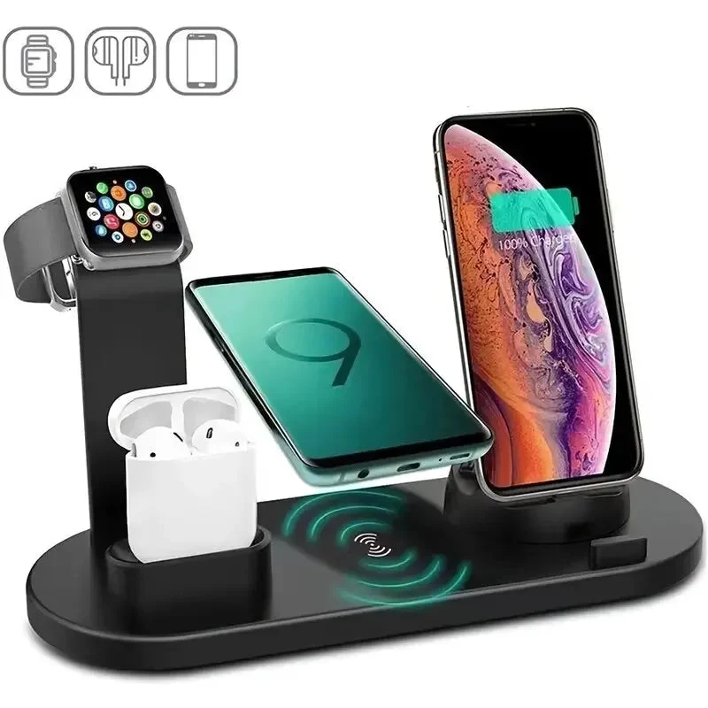 Wireless Charger 5 in 1 Fast Charging Dock for iPhone 16/15/1413/12/11 Pro Max/ Samsung Airpods 3/2/ Pro Apple Watch Ultra 8 7 6