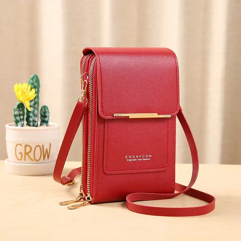 Small Bag for Females with Transparent Touch Screen Area