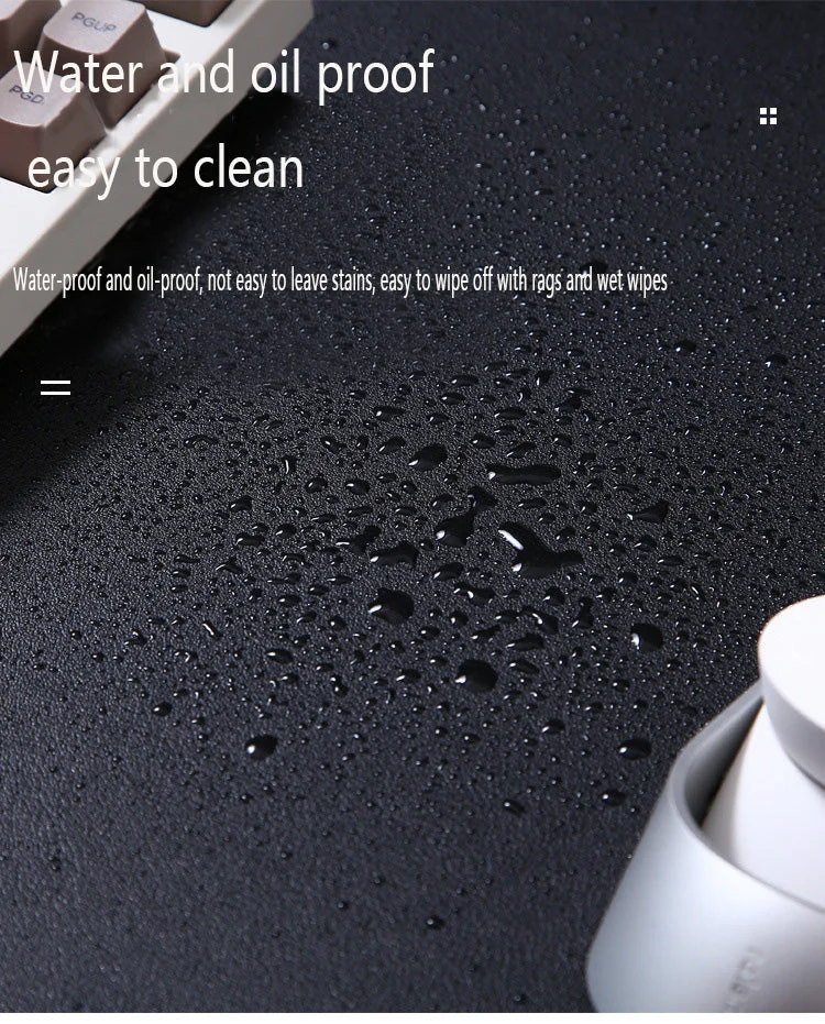 Large Mouse Pad Waterproof Non-slip PU Leather