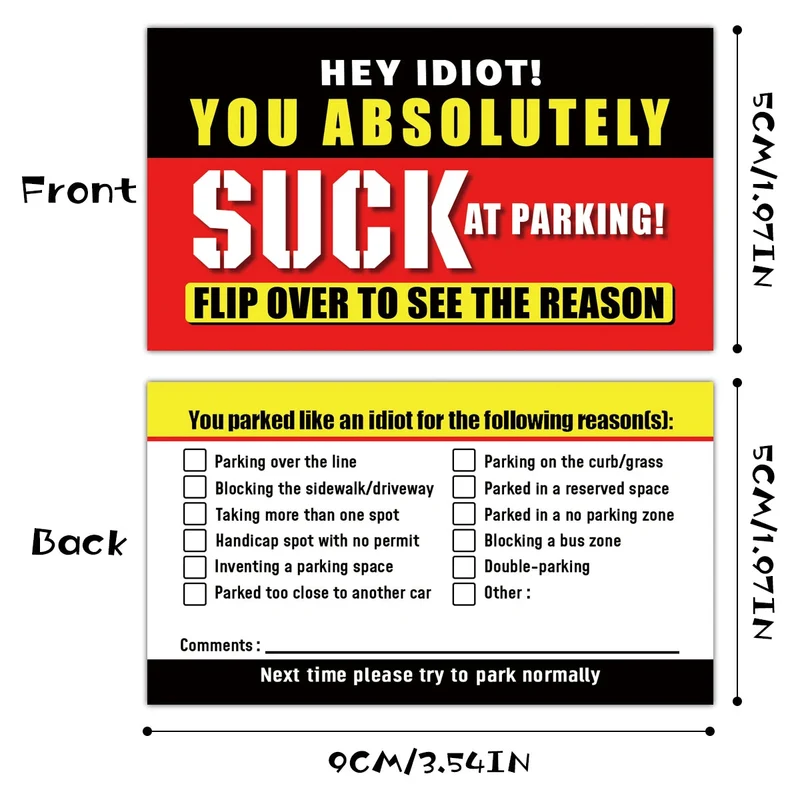 Bad Parking Cards