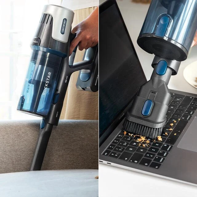 Cecotec Conga Rockstar RS50 Aspirapolvere elettrica Batteria Secco Sacchetto per la polvere 0,5 L 400 W Nero, Blu 2200 Ah