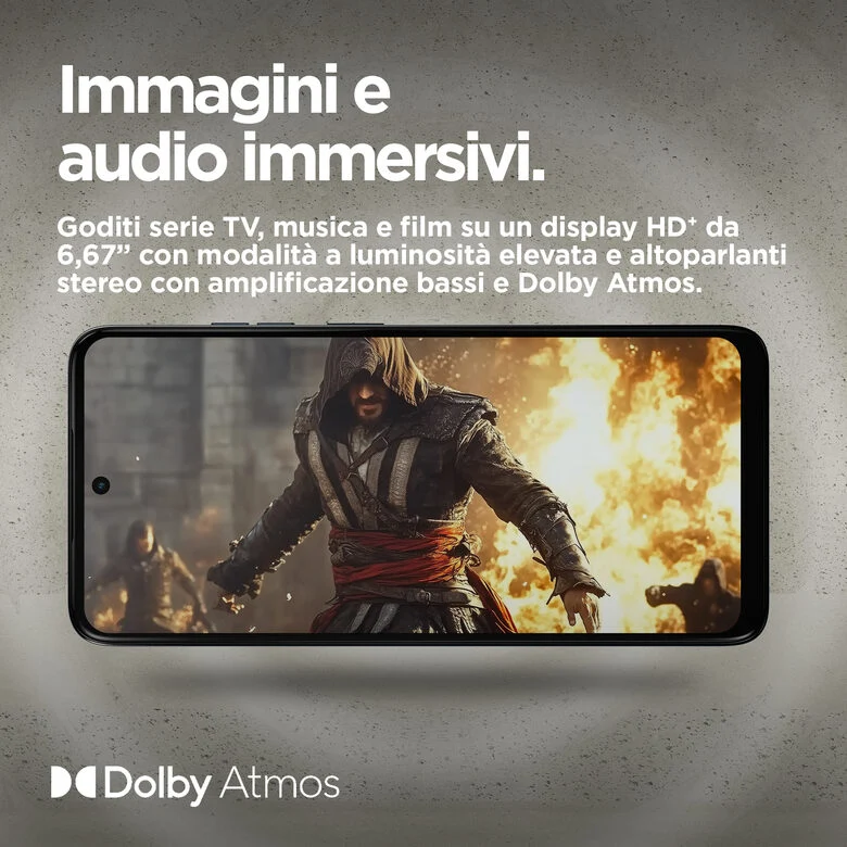 Motorola moto Smartphone e15 (2/64GB, Fotocamera da 32MP + sensore antisfarfallio, Display 6.67" HD+ 90Hz Corning® Gorilla® Glass 3, 5200mAh, MediaTek Helio G81 Extreme, Android 14 Go Editio