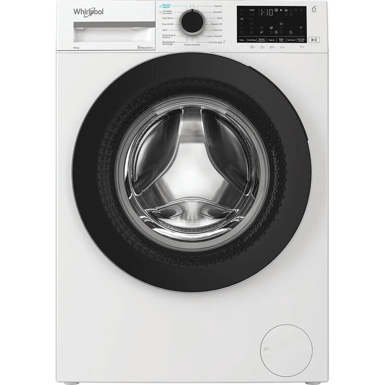 Whirlpool WAM 09WB IT Lavatrice Smart A Libera Installazione 10 Kg, 1400 Giri, Classe A, Bianco, Wi-fi