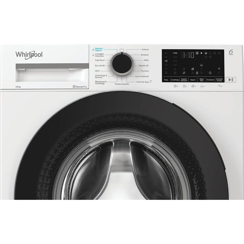 Whirlpool WAM 09WB IT Lavatrice Smart A Libera Installazione 10 Kg, 1400 Giri, Classe A, Bianco, Wi-fi