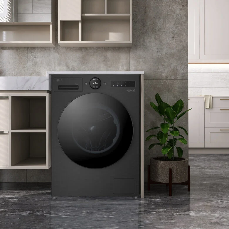 LG F4X7013TBB Serie X7 Lavatrice Smart A Libera Installazione 13 Kg, AI DD™, 1400 Giri, Display Easy Circle, Wi-Fi, AI Wash, Turbowash, Classe A-40%, Nero
