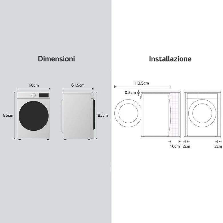 LG F4X7013TBB Serie X7 Lavatrice Smart A Libera Installazione 13 Kg, AI DD™, 1400 Giri, Display Easy Circle, Wi-Fi, AI Wash, Turbowash, Classe A-40%, Nero
