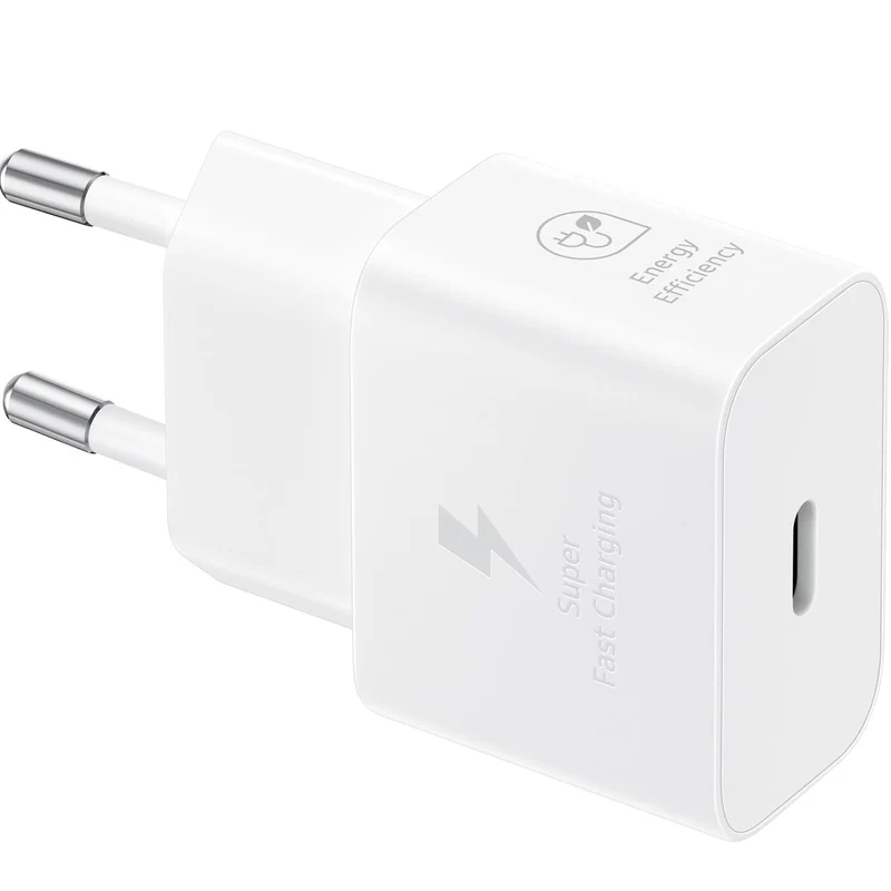 Samsung EP-T2510X Caricatore Originale da 25W, Porta USB-C - Caricabatterie (con Cavo), Bianco