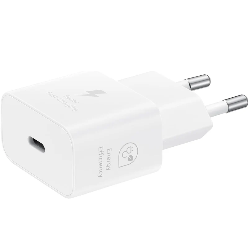 Samsung EP-T2510X Caricatore Originale da 25W, Porta USB-C - Caricabatterie (con Cavo), Bianco