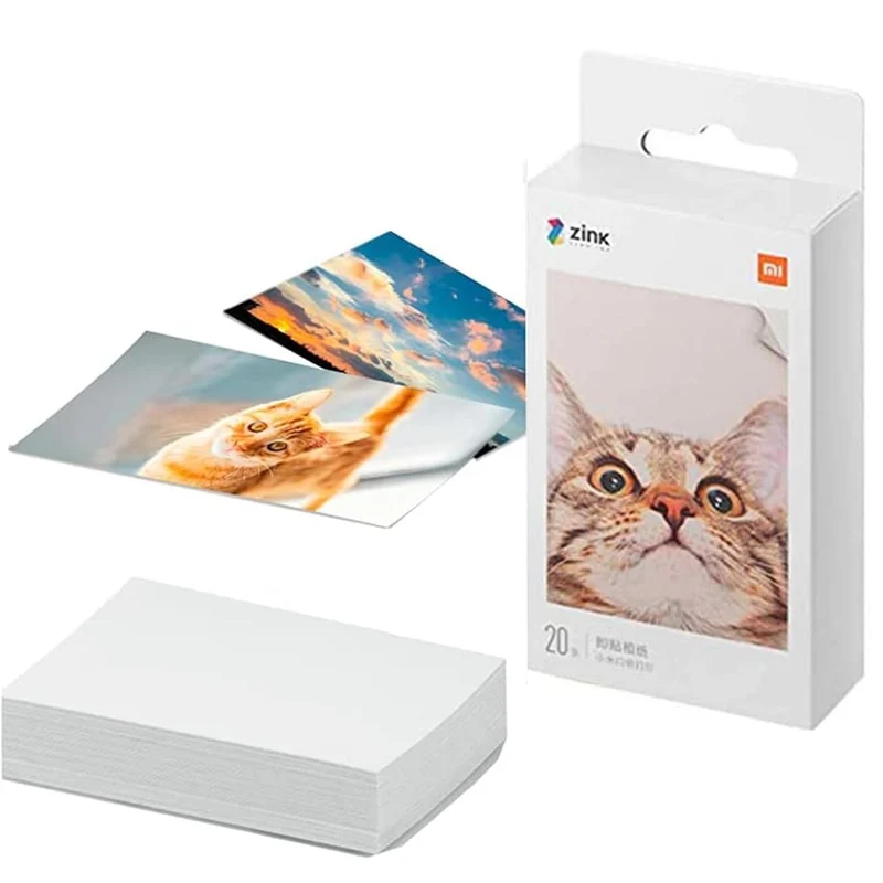 Xiaomi Carta fotografica Portatile per Stampante (20 Fogli) Alta Qualità 5x7.6cm