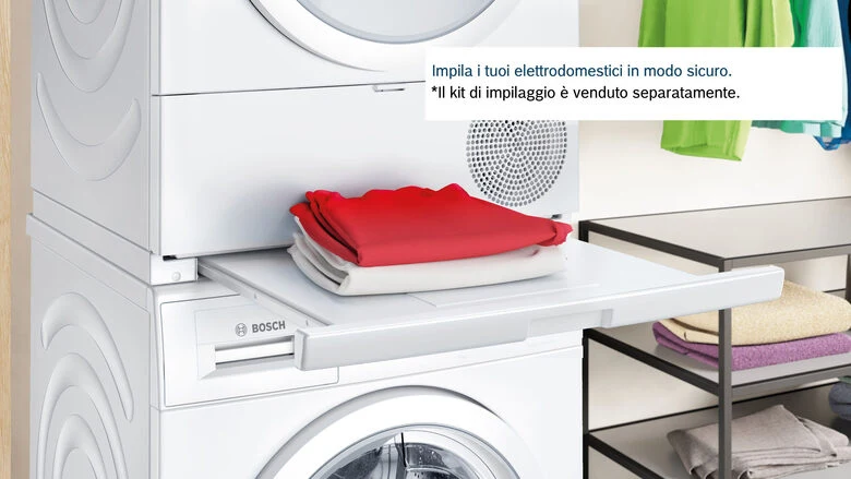 Bosch Serie 6 WQG243D6IT asciugatrice Libera installazione Caricamento frontale 9 kg Bianco