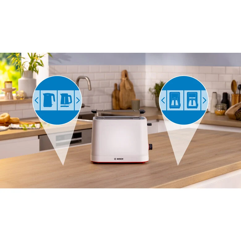 Bosch TAT3M121 tostapane 4 fetta/e 950 W Bianco