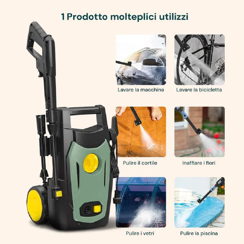 Idropulitrice Acqua Fredda 1200 W 100 Bar Kombo