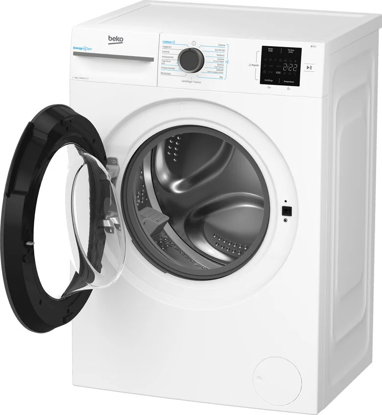 Beko BMWU3721A Lavatrice Slim A Libera Installazione 7 Kg, Energyspin, 1200 Giri, Vapore Igienizzante SteamCure™, AutoClean, Classe A, Bianco
