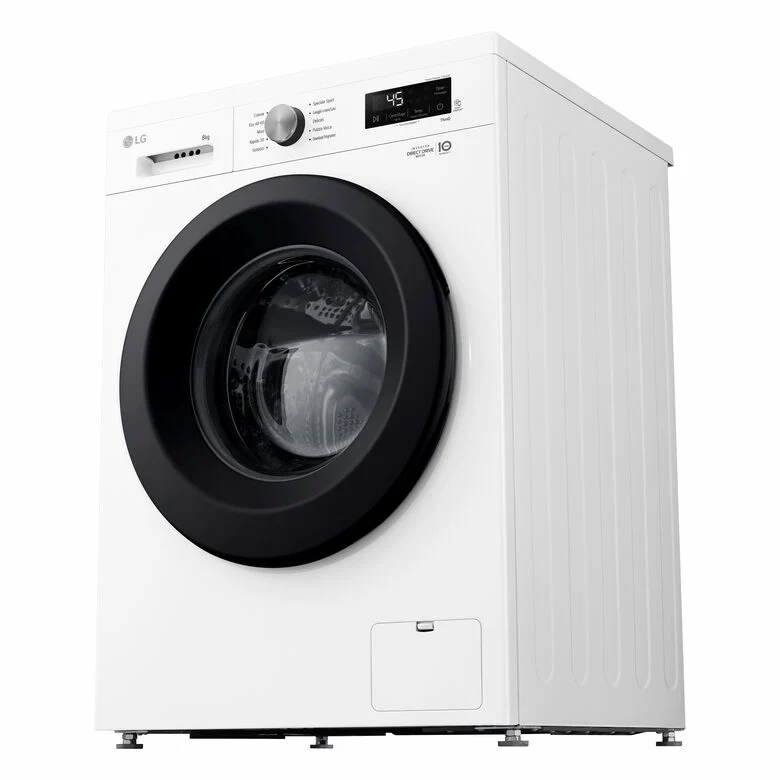 LG F4NX1008NWK Serie X1 Lavatrice Smart A Libera Installazione 8 Kg, 1400 Giri, Allergy Care, Direct Drive, Wi-Fi, Sistema 6 Motion, Classe A, Bianco