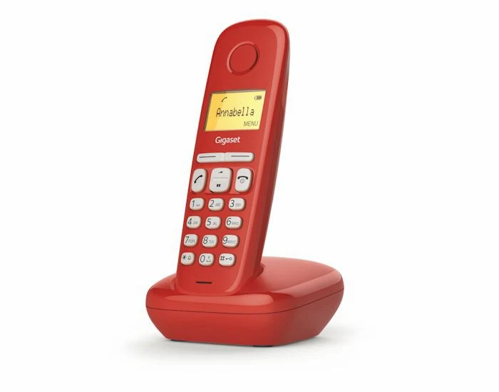 Telefono Cordless Gigaset A170 Red Senza Filo Telefono Casa Vivavoce Led Rosso