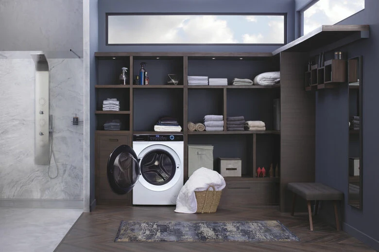 Haier HW150-BP14986EIT SuperDrum Serie 7 Lavatrice A Libera Installazione 15 Kg, 1400 Giri, Smart Dual Spray, AI Power Drive Inverter Motor, Classe A, Bianco