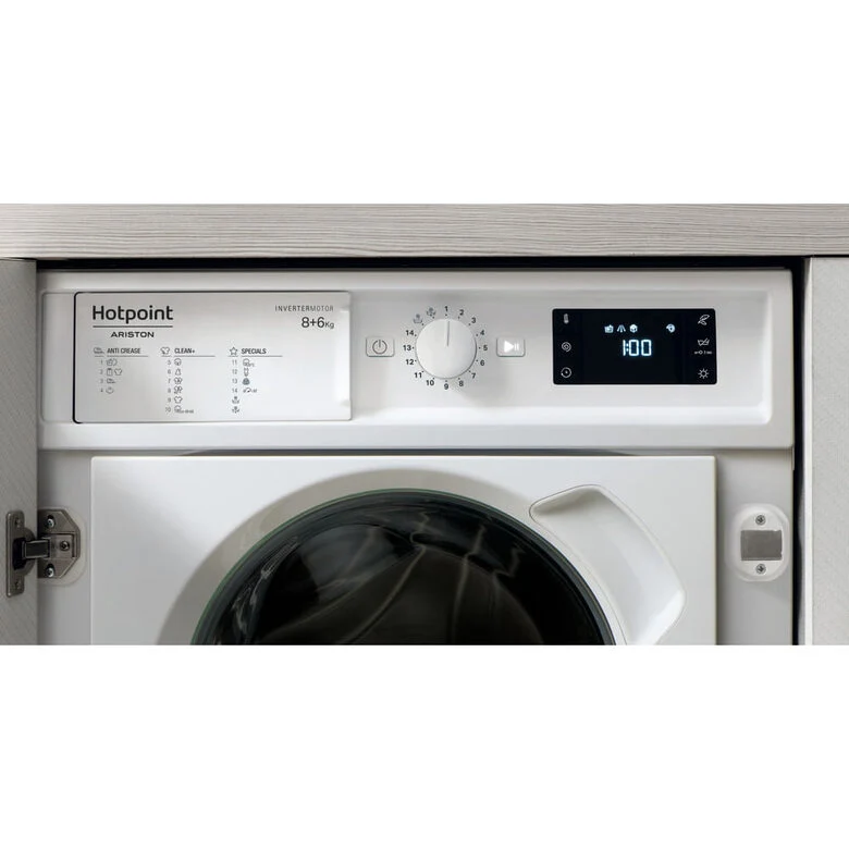 Hotpoint BI WDHG 861484 EU lavasciuga Da incasso Caricamento frontale Bianco D